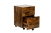 Picture of LUKAN 3-Drawer Mobile File Cabinet (Rustic Brown)