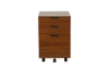 Picture of LUKAN 3-Drawer Mobile File Cabinet with Wheels (Walnut)