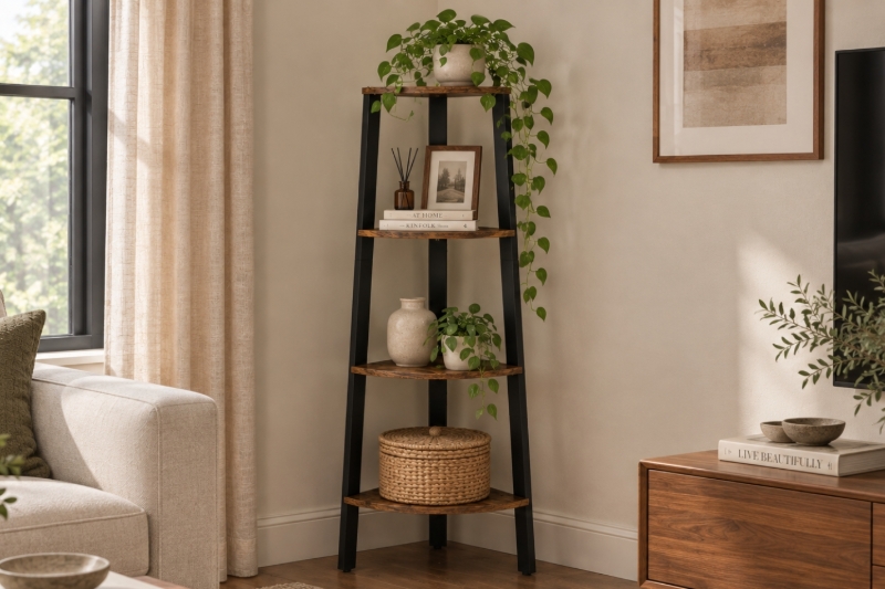 Picture of PIVOT 4-Tier Corner Display Shelf/Bookshelf