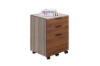 Picture of LUKAN 3-Drawer Mobile File Cabinet with Wheels (Oak&Walnut)