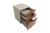 Picture of LUKAN 3-Drawer Mobile File Cabinet (Oak&Walnut)
