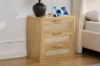 Picture of BRINLY 3-Drawer Nightstand with Charging Station (Oak)