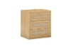 Picture of BRINLY 3-Drawer Nightstand with Charging Station (Oak)