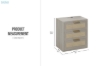 Picture of BRINLY 3-Drawer Nightstand with Charging Station (Grey)