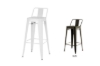 Picture of TOLIX Replica Bar Stool with Back (Seat Height H30")