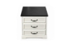 Picture of MILVEN 3-Drawer Nightstand with Dual Power Outlets & USB (White & Espresso)