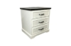 Picture of MILVEN 3-Drawer Nightstand with Dual Power Outlets & USB (White & Espresso)