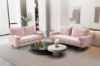 Picture of [FLOOR MODEL CLEARANCE]HAROLD Fabric 3 Seater Sofa (Pink)