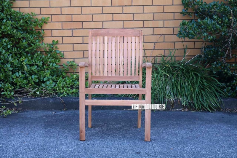 Picture of [FLOOR MODEL CLEARANCE] BALI SOLID TEAK STACK ARM CHAIR MODEL 087