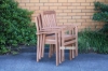 Picture of [FLOOR MODEL CLEARANCE] BALI SOLID TEAK STACK ARM CHAIR MODEL 087