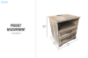 Picture of MILVEN 2-Drawer Nightstand with Dual Power Outlets & USB (Grey)