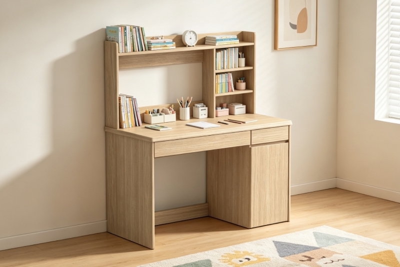 Picture of EMDEN 47" 2-Drawer 1-Door Study Desk with shelf