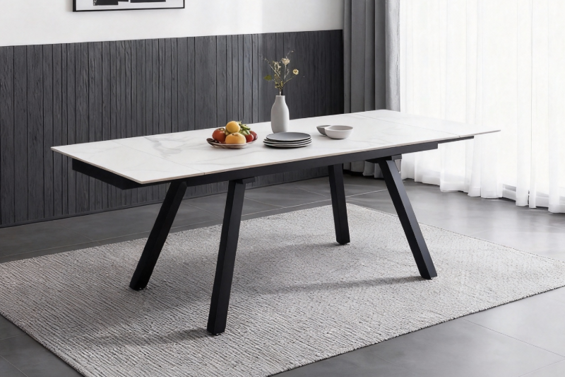 Picture of [FLOOR MODEL CLEARANCE] DALTON 71"-94.5" Extension Matte Sintered Stone Top Dining Table