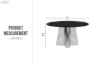 Picture of [FLOOR MODEL CLEARANCE]ELIOT 54" Marble Top Round Dining Table (Black)