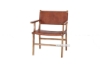 Picture of [FLOOR MODEL CLEARANCE] NANCY Solid Teak Chair *Genuine Cowhide