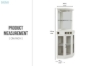 Picture of [FLOOR MODEL CLEARANCE] HAAKEN Corner Bar Buffet & Hutch (White)