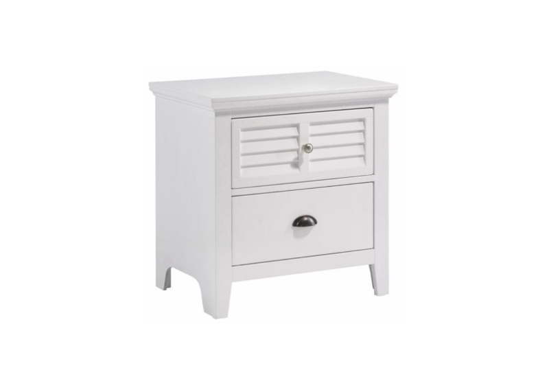 Picture of [FLOOR MODEL CLEARANCE]HARBOR 2-Drawer Bedside Table (White)