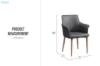 Picture of NORDEN Dining Chair in Large Size (Smoky Grey)