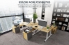 Picture of [FLOOR MODEL CLEARANCE] NEXUS 63" Electric Height-Adjustable Standing Desk With Side Cabinet Shelf & LED Display & USB Charging Port (Oak)