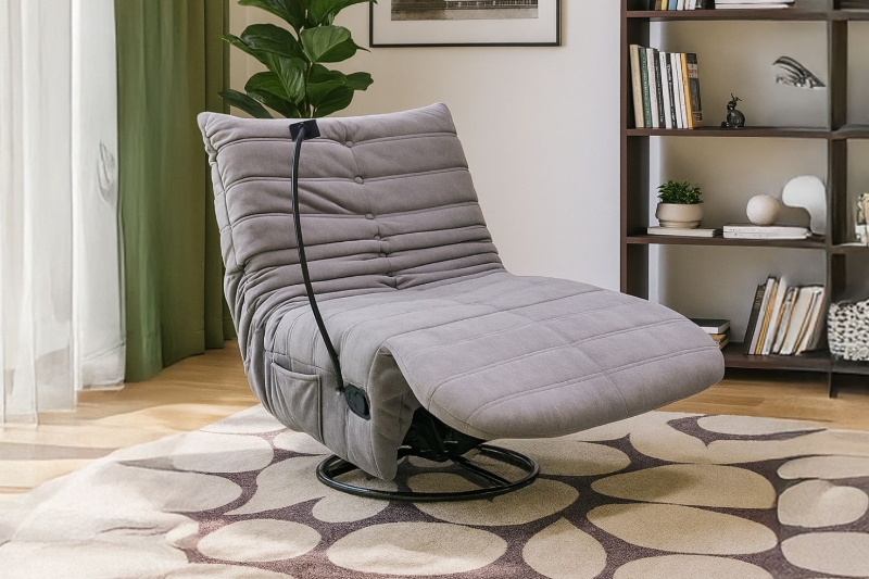 Picture of [FLOOR MODEL CLEARANCE] REPLICA TOGO 360° Swivel Reclining Lounge  Chair with Mobile Holder (Grey)