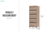 Picture of OAKFORD 5-Drawer Narrow Chest/Cabinet