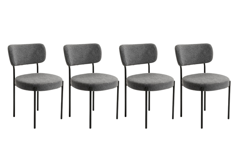 Picture of NOLA Teddy Fabric Dining Chair (Grey) - 4 Chairs in 1 Carton