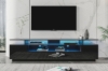 Picture of [FLOOR MODEL CLEARANCE] ONEL 76.7" TV Stand with LED Lighting (Black)
