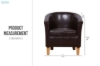 Picture of [FLOOR MODEL CLEARANCE] BILKO Barrel Accent Chair (Brown)
