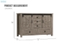 Picture of [FLOOR MODEL CLEARANCE] VITTORIO Sliding Barn Door Cabinet with Drawers (Grey Oak)