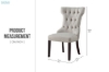 Picture of [FLOOR MODEL CLEARANCE] ARLETTE Button-Tufted Linen Wingback Dining Chair (Light Gray) - Each