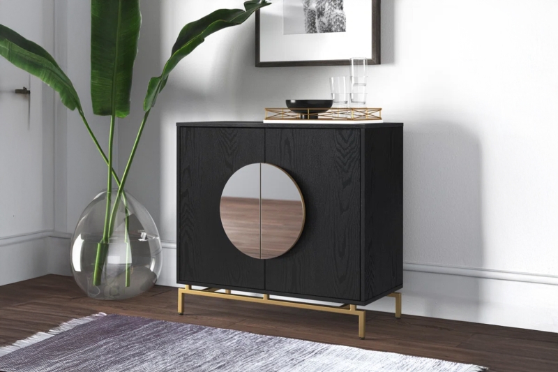 Picture of [FLOOR MODEL CLEARANCE] OCEANA 2-Door Cabinet (Black)