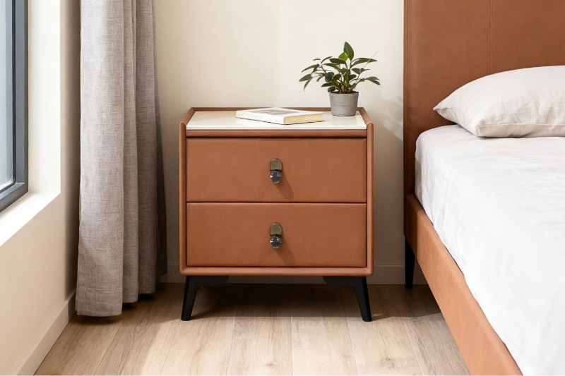 Picture of [FLOOR MODEL CLEARANCE]  CUBA 2-Drawer Nightstand (Brown)