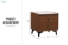 Picture of [FLOOR MODEL CLEARANCE]  CUBA 2-Drawer Nightstand (Brown)