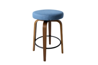 Picture of LUKE H26" 360° Swivel Counter Height Stool (Blue) - Each