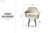 Picture of AMARO 360° Swivel Counter Height Chair with Footrest