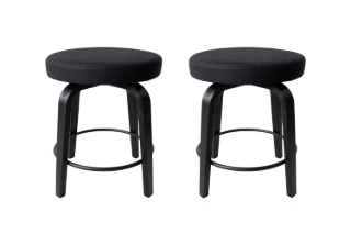 Picture of LUKE H23" 360° Swivel Counter Height Stool (Dark) - 2 Chairs in 1 Carton