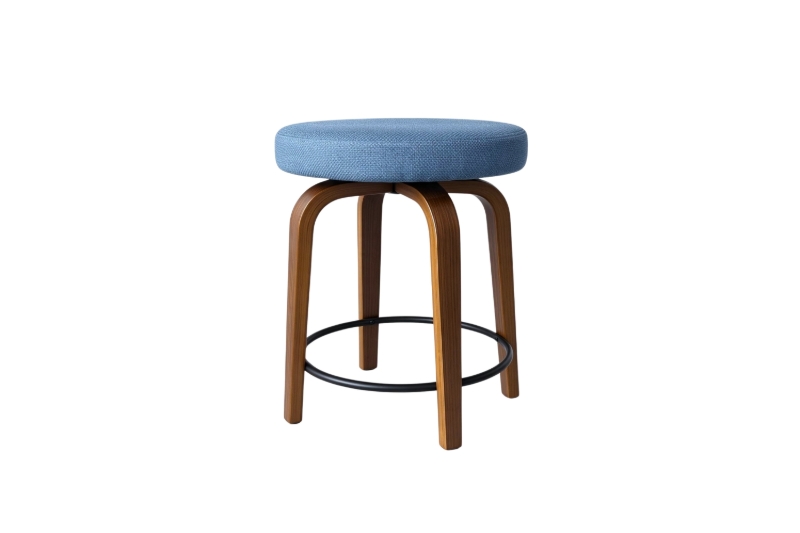 Picture of LUKE H24" 360° Swivel Counter Height Stool (Blue)