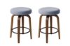 Picture of LUKE H25.5" 360° Swivel Counter Height Stool (Grey)