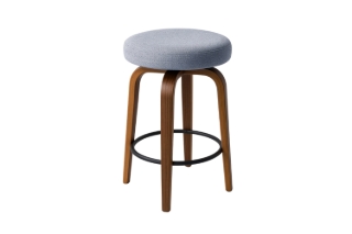 Picture of LUKE H25.5" 360° Swivel Counter Height Stool (Grey) - Each