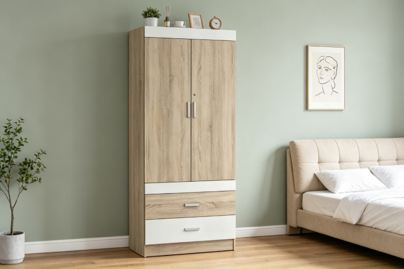 Picture of RYDEN 2-Door 2-Drawer Wardrobe