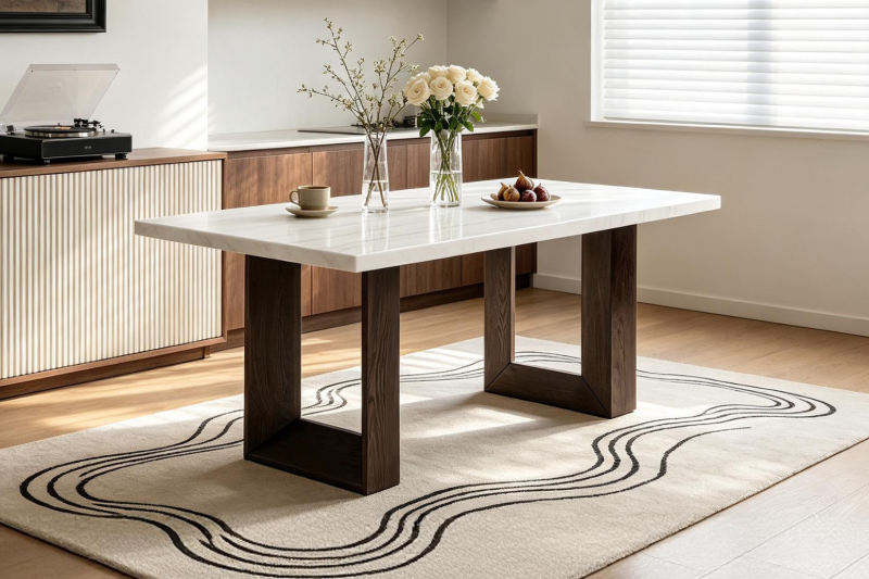 Picture of EDWYN 71" Marble Top Dining Table