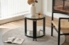 Picture of CAELO D19.5" Glass Top Coffee Table (Black)