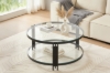 Picture of CAELO D36" Glass Top Coffee Table (Black)