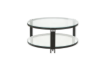 Picture of CAELO D36" Glass Top Coffee Table (Black)