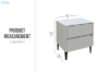 Picture of SORENA 2-Drawer Sintered Stone Top Nightstand (Beige)