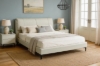 Picture of SORENA Genuine Leather Bed Frame in Queen/Eastern King Size (Beige)
