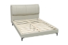 Picture of SORENA Genuine Leather Bed Frame in Queen/Eastern King Size (Beige)