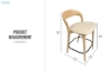 Picture of NILO Solid Ash Wood Counter Height Chair