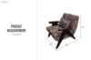 Picture of ARMAN Solid Wood Armchair with Cushion