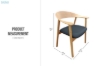 Picture of JULIAN Solid White Oak Frame Armchair